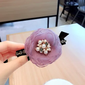 Korean Eugene Yarn Cloth Hairpins Horsetail Folder Flower Bead Rhinestone Temperament Clips for Girls Women Jewelry Accessories
Korean Eugene Yarn Cloth Hairpins Horsetail Folder Flower Bead Rhinestone Temperament Clips for Girls Women Jewelry Accessories