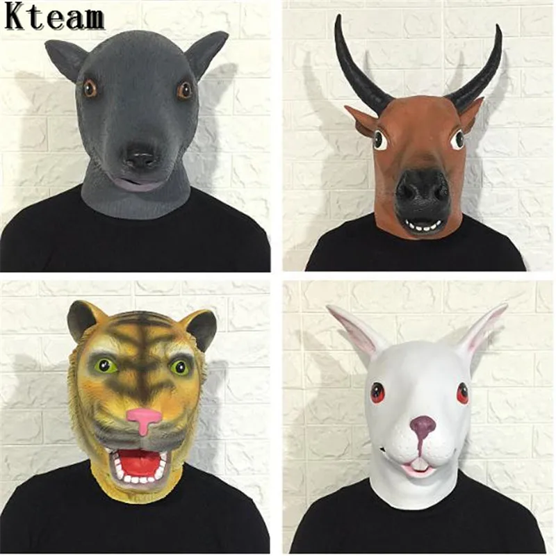 Creepy Horse Tiger Rabbit Rubber Animal Mask latex party Chicken Mouse Animal Mask kids Party Halloween Masquerade Mask funny
Creepy Horse Tiger Rabbit Rubber Animal Mask latex party Chicken Mouse Animal Mask kids Party Halloween Masquerade Mask funny