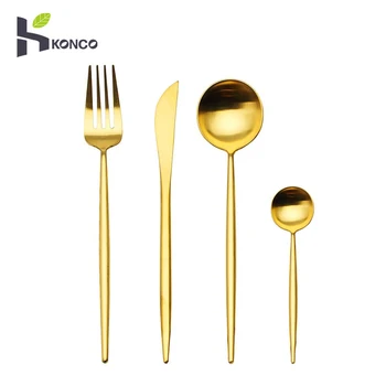 KONCO Gold Cutlery Utensils Set, 4 Pieces Stainless Steel Dinnerware Tableware Set Include Fork Spoon Knife, Dishwasher Safe
KONCO Gold Cutlery Utensils Set, 4 Pieces Stainless Steel Dinnerware Tableware Set Include Fork Spoon Knife, Dishwasher Safe