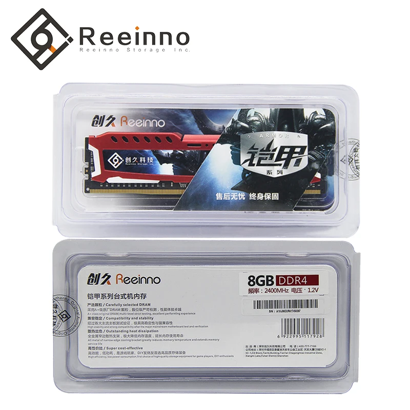 Reeinno ram ddr4 4GB 8GB 16GB 2400MHz 1.2V 288pin high performance high Speed gaming ram Lifetime warranty desktop memory stock
Reeinno ram ddr4 4GB 8GB 16GB 2400MHz 1.2V 288pin high performance high Speed gaming ram Lifetime warranty desktop memory stock