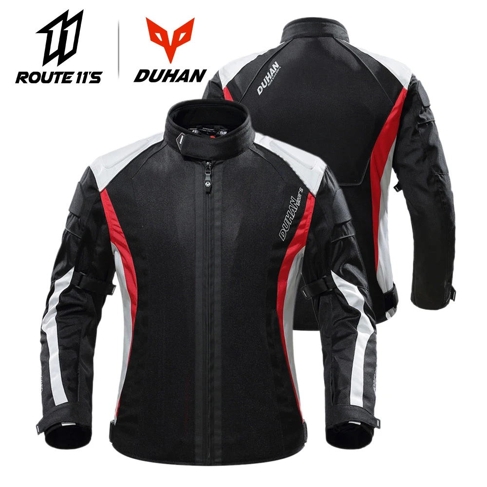 DUHAN Motorcycle Jacket Men Breathable Racing Protective Gear Removable Protector Retro Summer Moto Jacket Riding Clothing Black
DUHAN Motorcycle Jacket Men Breathable Racing Protective Gear Removable Protector Retro Summer Moto Jacket Riding Clothing Black