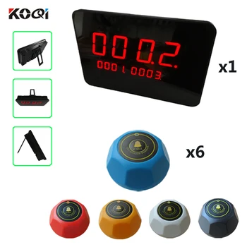 Wireless Table Order Calling System Most Popular Service For Guest Restaurant 433.92 Pager Equipment (1 display+6 call button)
Wireless Table Order Calling System Most Popular Service For Guest Restaurant 433.92 Pager Equipment (1 display+6 call button)