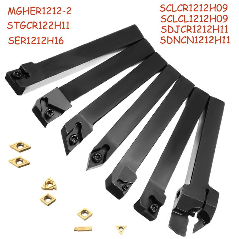Hot Sale 7pcs Set of 12mm CNC Lathe Turning Tool Holder Boring Bar With DCMT TCMT CCMT Cutting Insert with Wrench
Hot Sale 7pcs Set of 12mm CNC Lathe Turning Tool Holder Boring Bar With DCMT TCMT CCMT Cutting Insert with Wrench