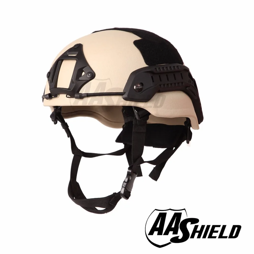 AA Shield Ballistic Tactical Middle Cut Helmet Bulletproof Teijin Aramid Cord Safety NIJ Level IIIA Military Army Color Tan
AA Shield Ballistic Tactical Middle Cut Helmet Bulletproof Teijin Aramid Cord Safety NIJ Level IIIA Military Army Color Tan