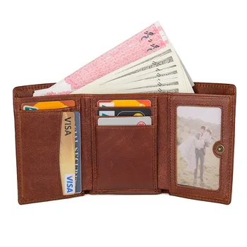 Rfid Crazy Horse Leather Men Wallets Retro Hasp Coin Purse Top Cow Leather Brand Designer Minimalist Short Wallet Portomonee
Rfid Crazy Horse Leather Men Wallets Retro Hasp Coin Purse Top Cow Leather Brand Designer Minimalist Short Wallet Portomonee
