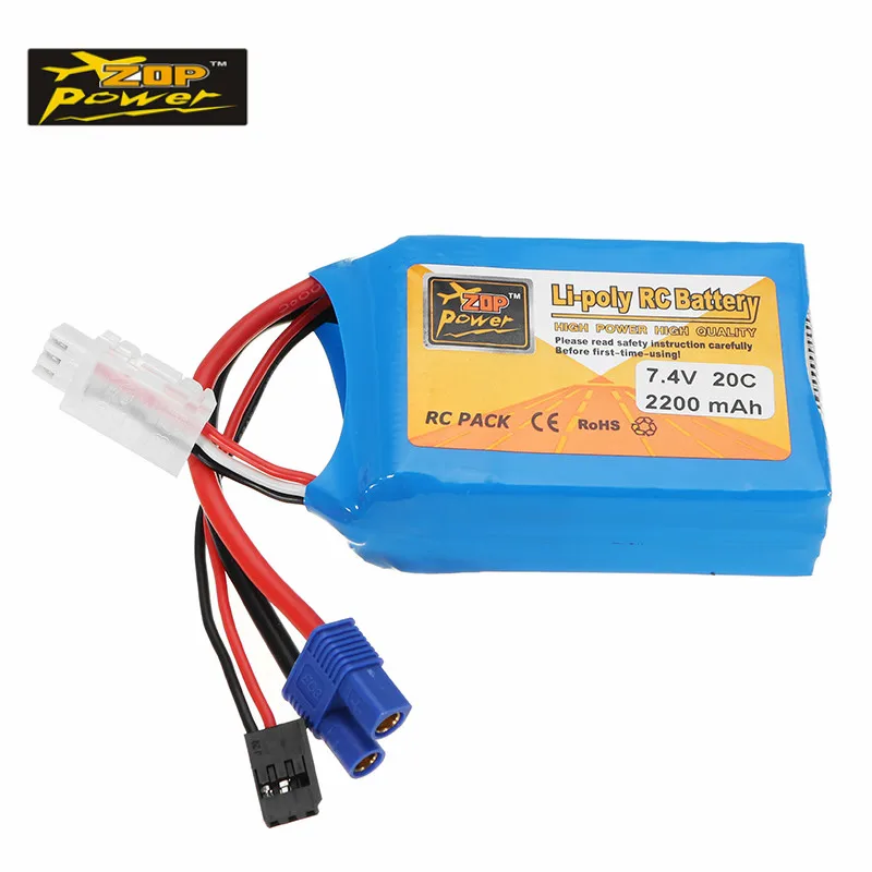 ZOP Power 7.4V 2200mAh 20C 2S Lipo Battery EC3 FUEBBA Plug for RC Helicopter Lithium-Polymer Batterie For RC Car Toys Accs
ZOP Power 7.4V 2200mAh 20C 2S Lipo Battery EC3 FUEBBA Plug for RC Helicopter Lithium-Polymer Batterie For RC Car Toys Accs