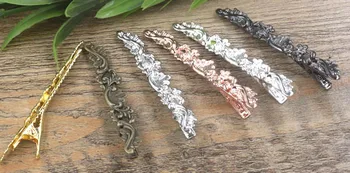 80mm Multi-color Plated DIY Hairwear Components Long Filigree Flower Duck Tongue Hairpin Bobby Pins Women's Hair Accessories
80mm Multi-color Plated DIY Hairwear Components Long Filigree Flower Duck Tongue Hairpin Bobby Pins Women's Hair Accessories