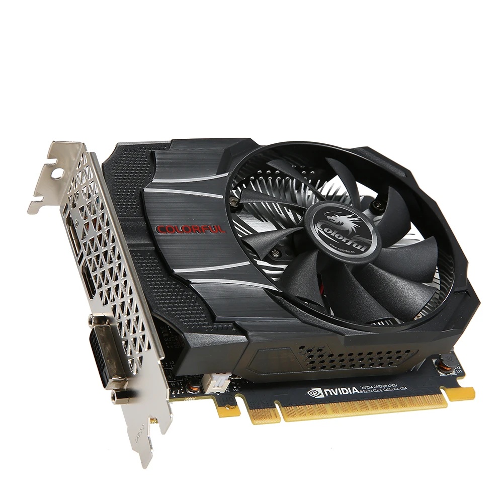 Colorful NVIDIA GeForce GTX1050 Mini OC 2G Graphics Card 1354/1455MHz 7Gbps GDDR5 128bit PCI-E 3.0 with HDMI DP DVI-D Port
Colorful NVIDIA GeForce GTX1050 Mini OC 2G Graphics Card 1354/1455MHz 7Gbps GDDR5 128bit PCI-E 3.0 with HDMI DP DVI-D Port