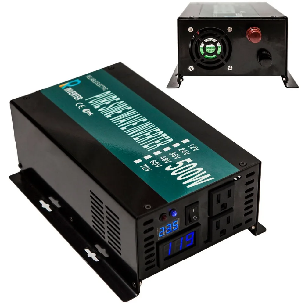 Off Grid Pure Sine Wave Power Inverter 24V 220V 500W Solar Generator Inverter Battery Transformers 12V/48V DC to 120/230/240V AC
Off Grid Pure Sine Wave Power Inverter 24V 220V 500W Solar Generator Inverter Battery Transformers 12V/48V DC to 120/230/240V AC