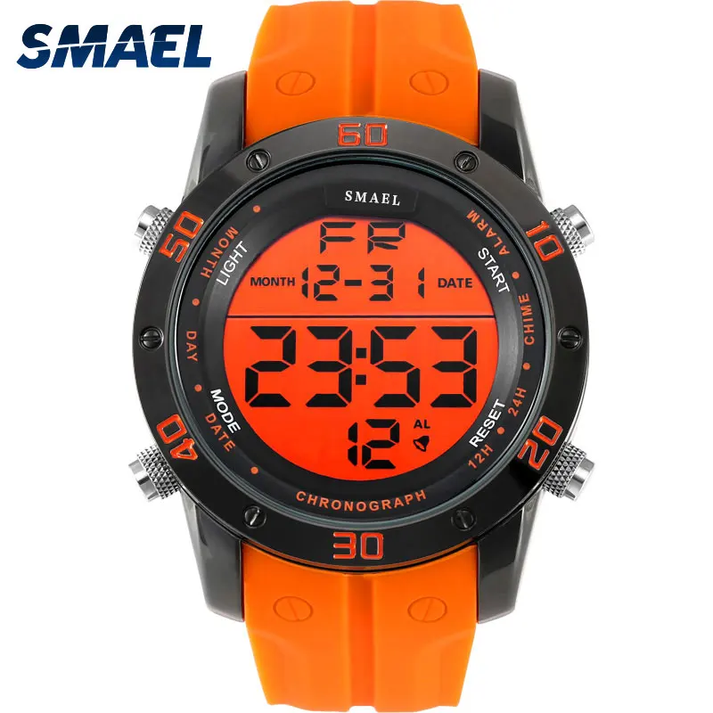 Fashion Watches Men Orange Casual Digital Watches Sport LED Clock Male Automatic Date Watch 1145 Men's Wristwatch WaterProof
Fashion Watches Men Orange Casual Digital Watches Sport LED Clock Male Automatic Date Watch 1145 Men's Wristwatch WaterProof