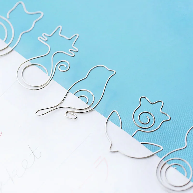 50 pcs/Lot Cartoon Metal bookmark Cute bird and cat paper clip Tab for book Stationery Office accessories School supplies
50 pcs/Lot Cartoon Metal bookmark Cute bird and cat paper clip Tab for book Stationery Office accessories School supplies