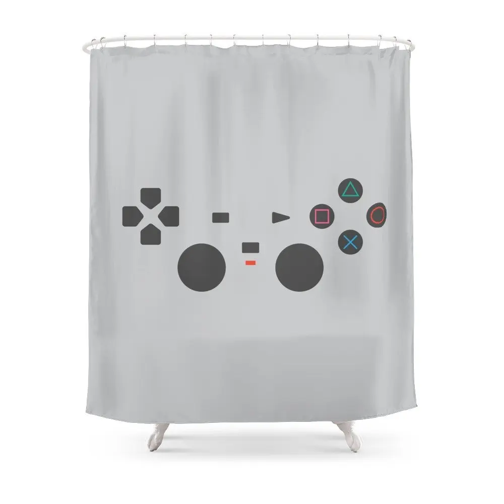 PLAYSTATION Shower Curtain Waterproof Polyester Fabric Bathroom Decor Multi-Size Printed Shower Curtain with 12 Hooks
PLAYSTATION Shower Curtain Waterproof Polyester Fabric Bathroom Decor Multi-Size Printed Shower Curtain with 12 Hooks