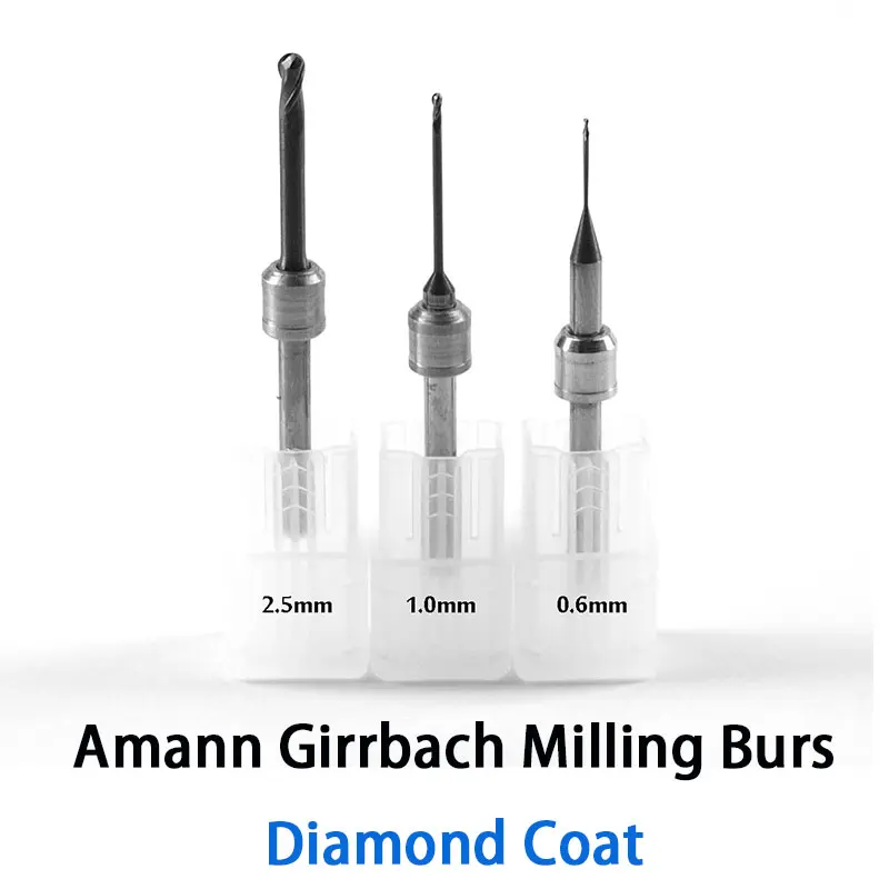 DC Diamond Coat 0.6mm, 1.0mm, 2.5mm Amann Girrbach Ceramill Milling Burs High Qualtiy
DC Diamond Coat 0.6mm, 1.0mm, 2.5mm Amann Girrbach Ceramill Milling Burs High Qualtiy