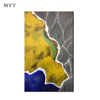 Free Shipping Original Line Design Yellow And Bule Color Hand-painted Oil Painting Modern Home Decor Room Hall Wall Art Picture
Free Shipping Original Line Design Yellow And Bule Color Hand-painted Oil Painting Modern Home Decor Room Hall Wall Art Picture
