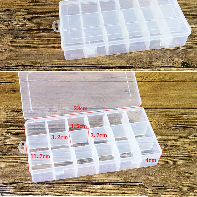 18 Slots Plastic Storage Box Transparent Rectangle Case Organizer Boxes For Small Handmade Packing Jewelry
18 Slots Plastic Storage Box Transparent Rectangle Case Organizer Boxes For Small Handmade Packing Jewelry