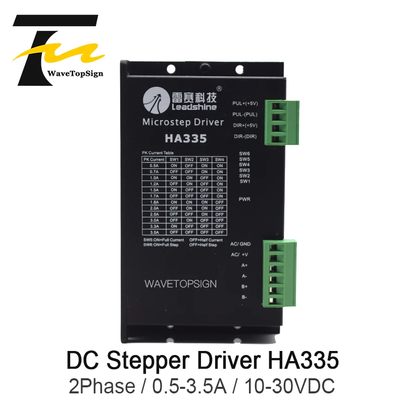 Leadshine Stepper 2Phase Step Motor Driver HA335 Input Voltage 10-30VDC Current 0.5-3.5A Automation machine Use
Leadshine Stepper 2Phase Step Motor Driver HA335 Input Voltage 10-30VDC Current 0.5-3.5A Automation machine Use