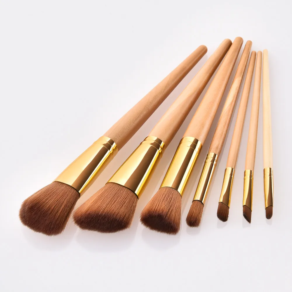 2019 Professional 7PCS Makeup Brushes Set Gold Wooden handle Cosmetic Foundation Powder makeup brush set brochas maquillaje
2019 Professional 7PCS Makeup Brushes Set Gold Wooden handle Cosmetic Foundation Powder makeup brush set brochas maquillaje
