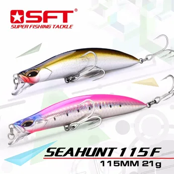 Luxury Series Brand SFT Seahunt 115F 115mm/21g Floating Minnow Lure With Nice Box Wobbler Fishing Lure Pesca leurre 14 colors
Luxury Series Brand SFT Seahunt 115F 115mm/21g Floating Minnow Lure With Nice Box Wobbler Fishing Lure Pesca leurre 14 colors