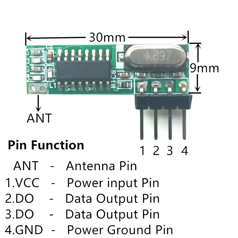 Remote Controls 433Mhz RF module Upgraded For WL101-341 Superheterodyne 433 mhz Wireless Receiver Modules For Arduino un
Remote Controls 433Mhz RF module Upgraded For WL101-341 Superheterodyne 433 mhz Wireless Receiver Modules For Arduino un