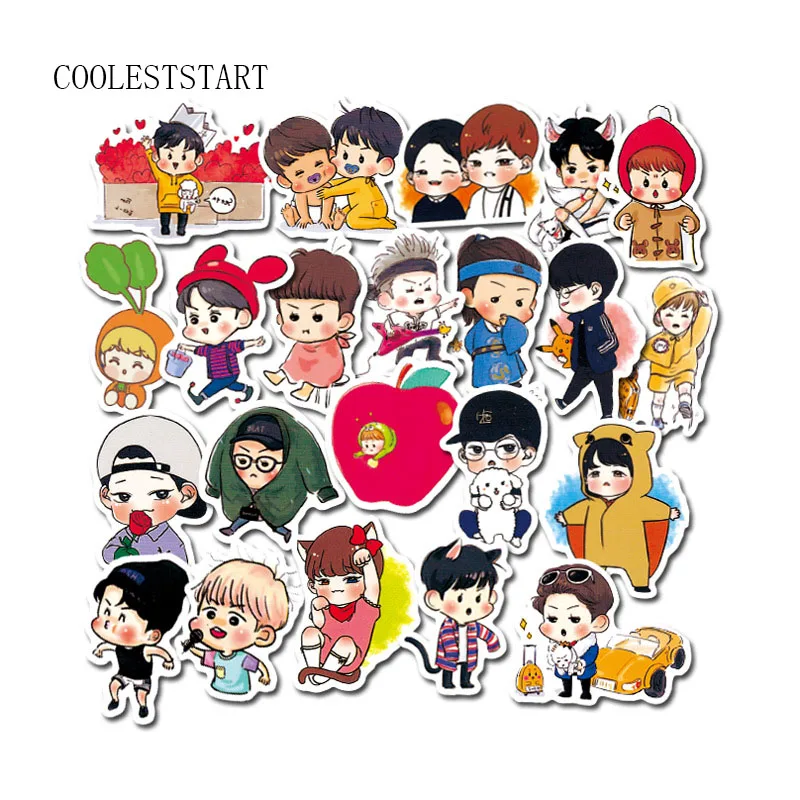 60Pcs/Set Q Version Expression EXO Graffiti Stickers For Luggage Laptop Skateboard Notebook Phone Fridage PVC Waterproof Sticker
60Pcs/Set Q Version Expression EXO Graffiti Stickers For Luggage Laptop Skateboard Notebook Phone Fridage PVC Waterproof Sticker