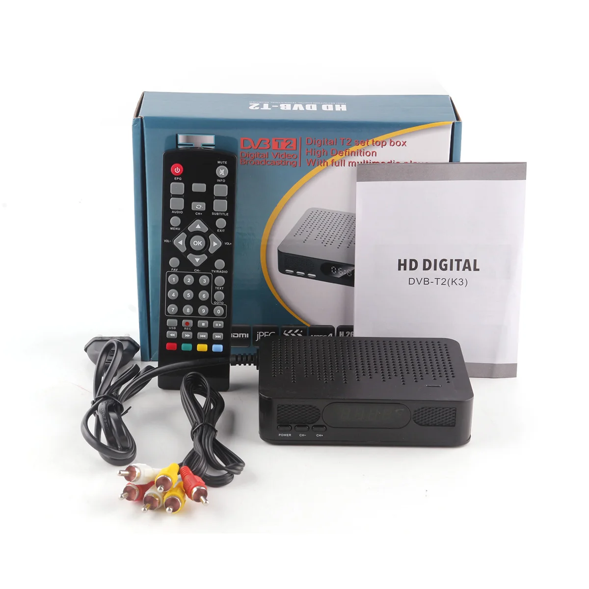 

K3 DVB-T2 DVB-T Satellite Receiver HD Digital TV Tuner Receptor MPEG4 DVB T2 H.264 Terrestrial TV Receiver DVB T Set Top Box