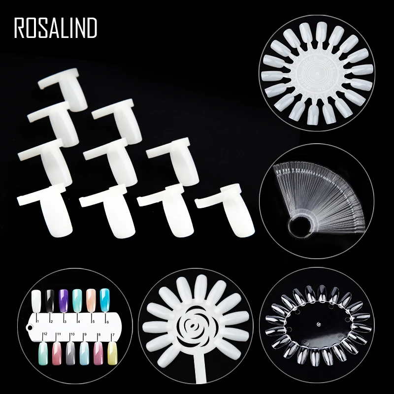 ROSALIND False Nail Color Card for Nail Gel 6 Patterns Transparent White Practice gel varnish Tools Buckle Ring Manicure tips
ROSALIND False Nail Color Card for Nail Gel 6 Patterns Transparent White Practice gel varnish Tools Buckle Ring Manicure tips