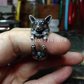Wholesale 2017 new trendy Welsh Corgi dog women rings animal fashion jewelry antique silver gun black plated men rings nenya
Wholesale 2017 new trendy Welsh Corgi dog women rings animal fashion jewelry antique silver gun black plated men rings nenya