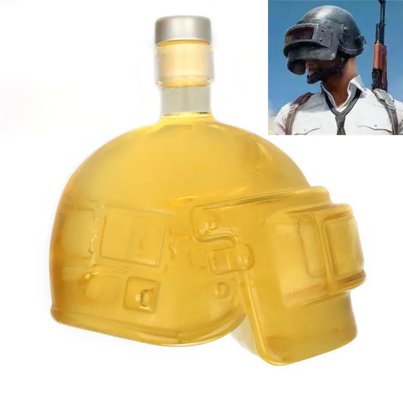 Creative Game PUBG Helmet Shaped Glass Decanter for Wine Vodka Brandy Crystal Glass Whiskey Decanter Wine Glass Bottle Men Gift
Creative Game PUBG Helmet Shaped Glass Decanter for Wine Vodka Brandy Crystal Glass Whiskey Decanter Wine Glass Bottle Men Gift