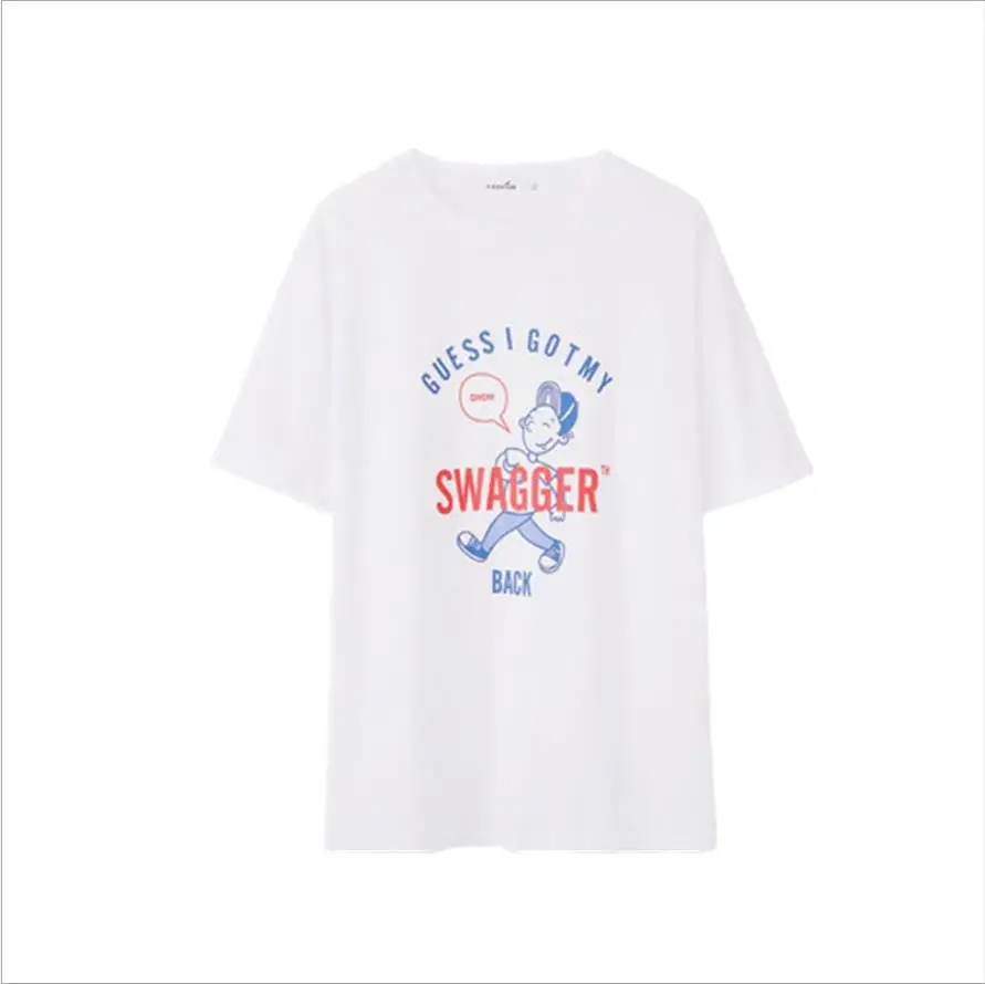 2019 summer new Korean white short-sleeved t-shirt women's cotton student print shirt ins tide
2019 summer new Korean white short-sleeved t-shirt women's cotton student print shirt ins tide