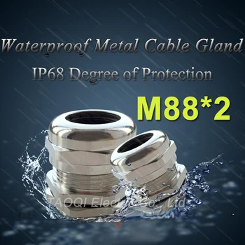 1piece M88*2 Nickel Brass Metal IP68 Waterproof Cable Glands Connector Wire Glands for 50-60mm cable
1piece M88*2 Nickel Brass Metal IP68 Waterproof Cable Glands Connector Wire Glands for 50-60mm cable
