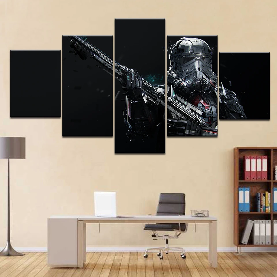 5 Panel/piece HD Print Star Wars Stormtrooper Movie modern wall posters Canvas Art Painting For home living room decoration
5 Panel/piece HD Print Star Wars Stormtrooper Movie modern wall posters Canvas Art Painting For home living room decoration