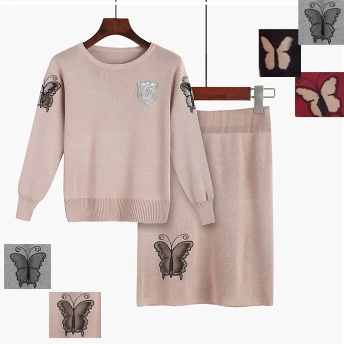 Women's Autumn Winter clothes knitted sweater skirts suits Female embroidery long sleeve tops and Skirt 2 piece sets NS135
Women's Autumn Winter clothes knitted sweater skirts suits Female embroidery long sleeve tops and Skirt 2 piece sets NS135