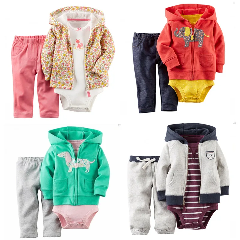 2018 Spring and Autumn Explosion Models Three-piece Baby Crawling Suit Children's Clothing Suit Cotton Casual Out Clothing
2018 Spring and Autumn Explosion Models Three-piece Baby Crawling Suit Children's Clothing Suit Cotton Casual Out Clothing