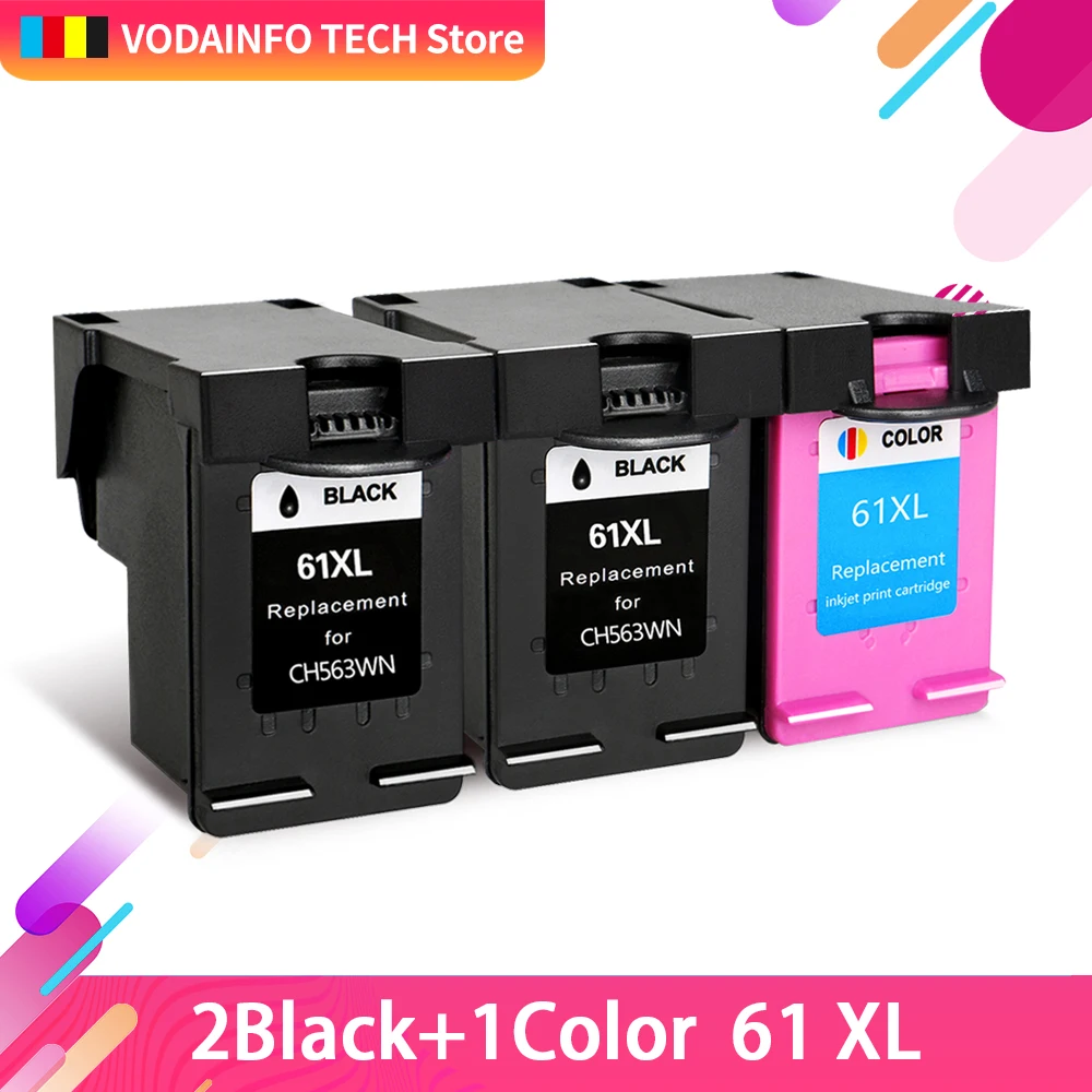 QSYRAINBOW 2bk +1c Ink Cartridge remanufactured for HP 61 61XL HP61 For HP Deskjet 1000 1050 1055 2000 2050 2512 3000 J110a
QSYRAINBOW 2bk +1c Ink Cartridge remanufactured for HP 61 61XL HP61 For HP Deskjet 1000 1050 1055 2000 2050 2512 3000 J110a