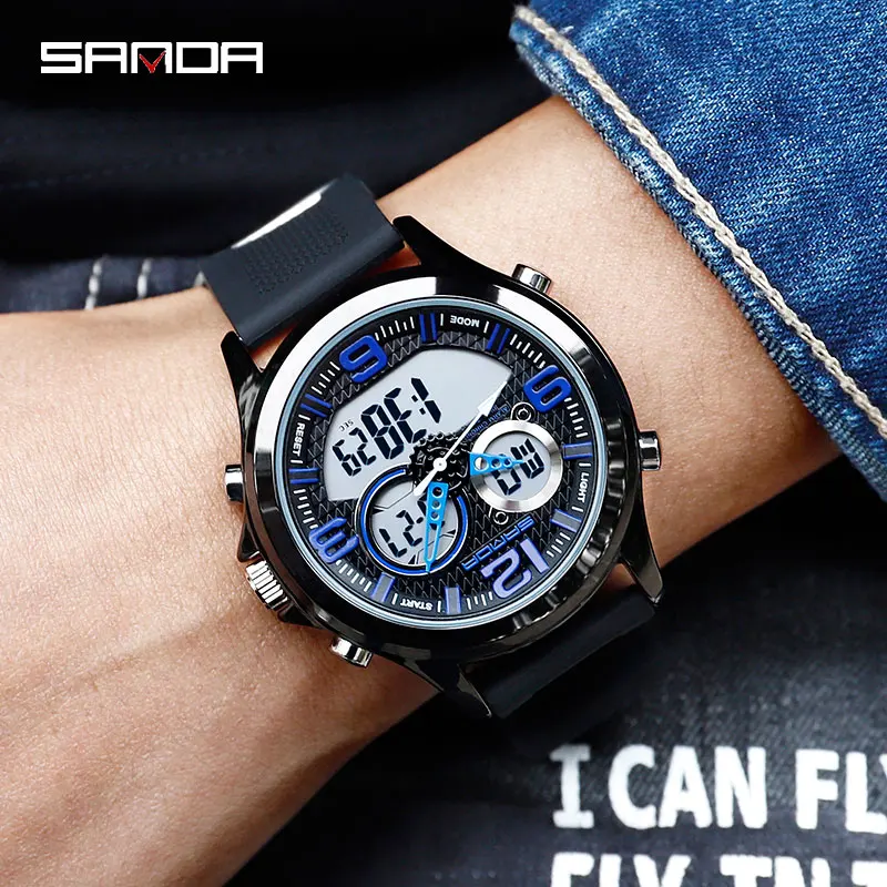 Dual Display Digital Watch Sport Watch Men Waterproof Electronic Clock Fashion Trend Relojes Para Hombre Sport Shock Wrist Reloj
Dual Display Digital Watch Sport Watch Men Waterproof Electronic Clock Fashion Trend Relojes Para Hombre Sport Shock Wrist Reloj