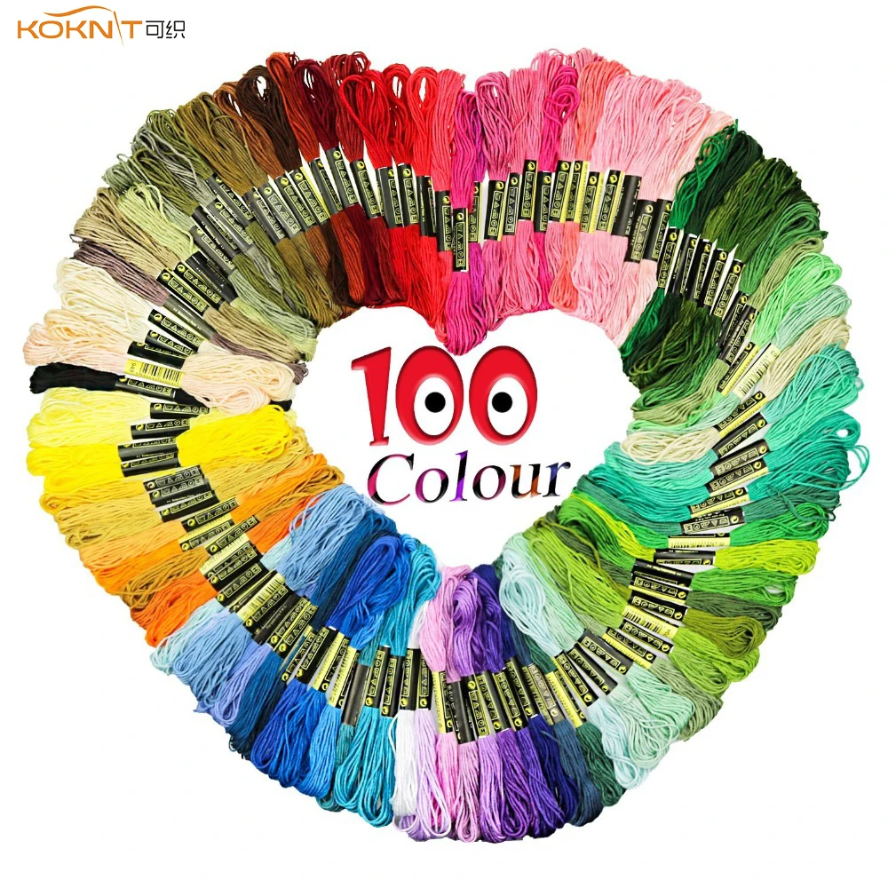 KOKNIT 100pcs Cross Stitch Threads Random Rainbow Color Embroidery Threads Floss Sewing Threads For Women DIY Sewing Tool
KOKNIT 100pcs Cross Stitch Threads Random Rainbow Color Embroidery Threads Floss Sewing Threads For Women DIY Sewing Tool