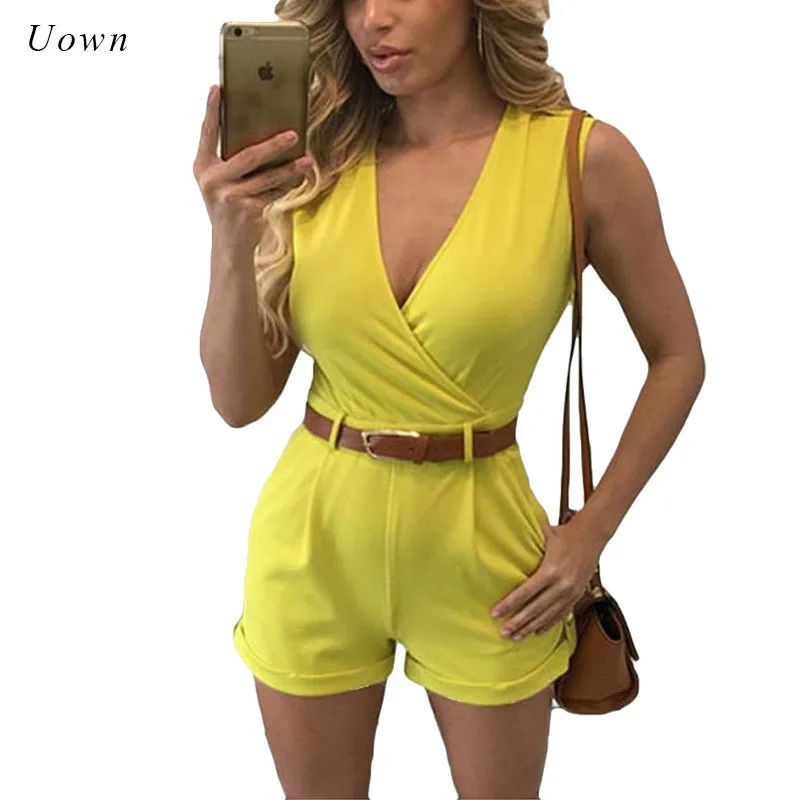 Summer One Piece Jumpsuits Women's Casual Short Rompers Outfit Office Work Playsuit Yellow Sleeveless Fitted Jumpsuit Overalls
Summer One Piece Jumpsuits Women's Casual Short Rompers Outfit Office Work Playsuit Yellow Sleeveless Fitted Jumpsuit Overalls