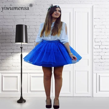 Free Shipping 2018 Royal bule Tulle Skirt Charming Saias Femininas Mini skirts Bohemian sexy Skirts Simple Plain faldas midi 
Free Shipping 2018 Royal bule Tulle Skirt Charming Saias Femininas Mini skirts Bohemian sexy Skirts Simple Plain faldas midi