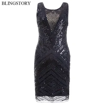 BLINGSTORY Women Party Robe Femme Club Ladies Dress Sequin Embroidery Summer Black Vestido KR2014-4
BLINGSTORY Women Party Robe Femme Club Ladies Dress Sequin Embroidery Summer Black Vestido KR2014-4