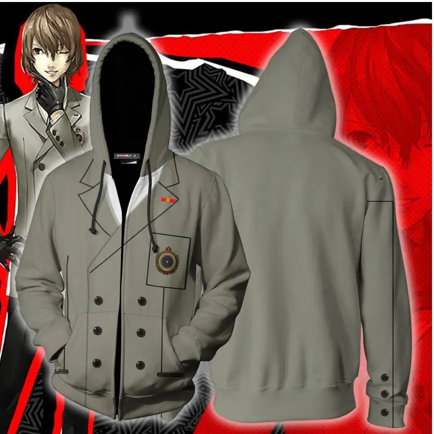Persona 5 Джокер Анна такамаки 3D печать в стиле хип-хоп Goro Akechi тонкий костюм для косплея Женское пальто спортивная куртка
Persona 5 Джокер Анна такамаки 3D печать в стиле хип-хоп Goro Akechi тонкий костюм для косплея Женское пальто спортивная куртка