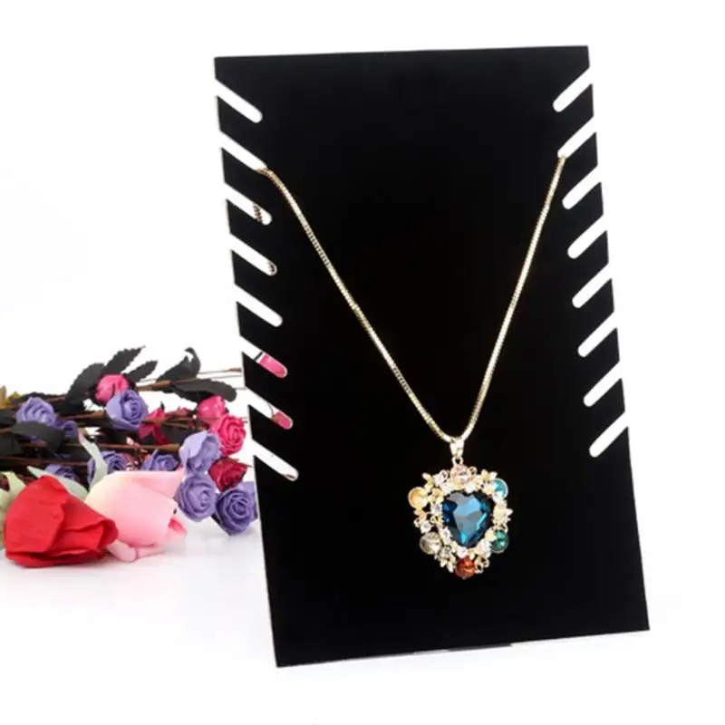 Black Velvet Easel Display Shelf Necklace Pendant Chain Display Holder Stand Necklace Display Show Case Organizer Rack Stand
Black Velvet Easel Display Shelf Necklace Pendant Chain Display Holder Stand Necklace Display Show Case Organizer Rack Stand