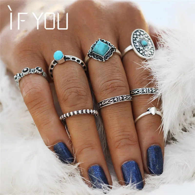 IF YOU Punk Imitation Natural Big Stone Midi Knuckle Rings Set for Women Boho Shield Crystal Anillos Rings Bohemian Beach Party
IF YOU Punk Imitation Natural Big Stone Midi Knuckle Rings Set for Women Boho Shield Crystal Anillos Rings Bohemian Beach Party