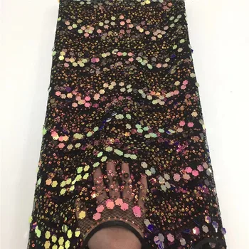 Heavy Latest Sequin Lace 2019 African Black French Net Embroidery Sequins Tulle Lace Fabric 3d White French Lace Fabric Quality 
Heavy Latest Sequin Lace 2019 African Black French Net Embroidery Sequins Tulle Lace Fabric 3d White French Lace Fabric Quality