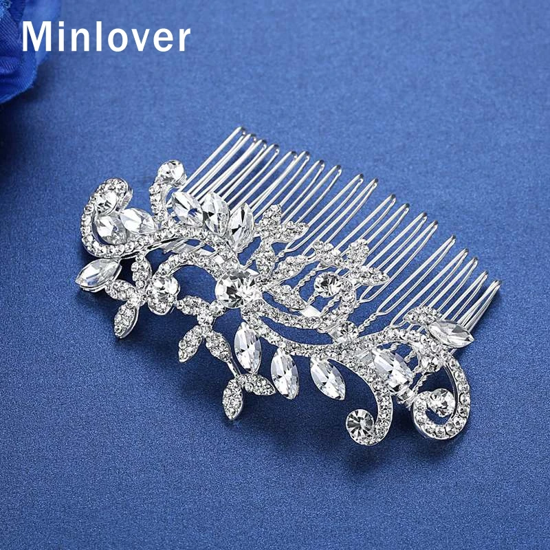 Minlover Rhinestone Flower Silver Color Crystal Bridal Hair Combs for Women Party Hair Pins Wedding Jewelry Accessories FS001
Minlover Rhinestone Flower Silver Color Crystal Bridal Hair Combs for Women Party Hair Pins Wedding Jewelry Accessories FS001