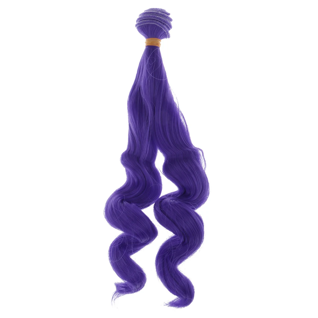 MagiDeal Lovely Handmade Heat Resistant Doll Curly Wig for 1/3 1/4 1/6 BJD Doll Making and Repair Supplies
