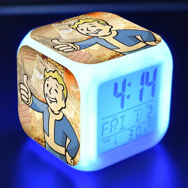 Movie Game Fallout Action LED 7 Color Flash Changing Figures Toys Digital kids Alarm Clocks Kids Bedroom Night Light Desk Clocks
Movie Game Fallout Action LED 7 Color Flash Changing Figures Toys Digital kids Alarm Clocks Kids Bedroom Night Light Desk Clocks