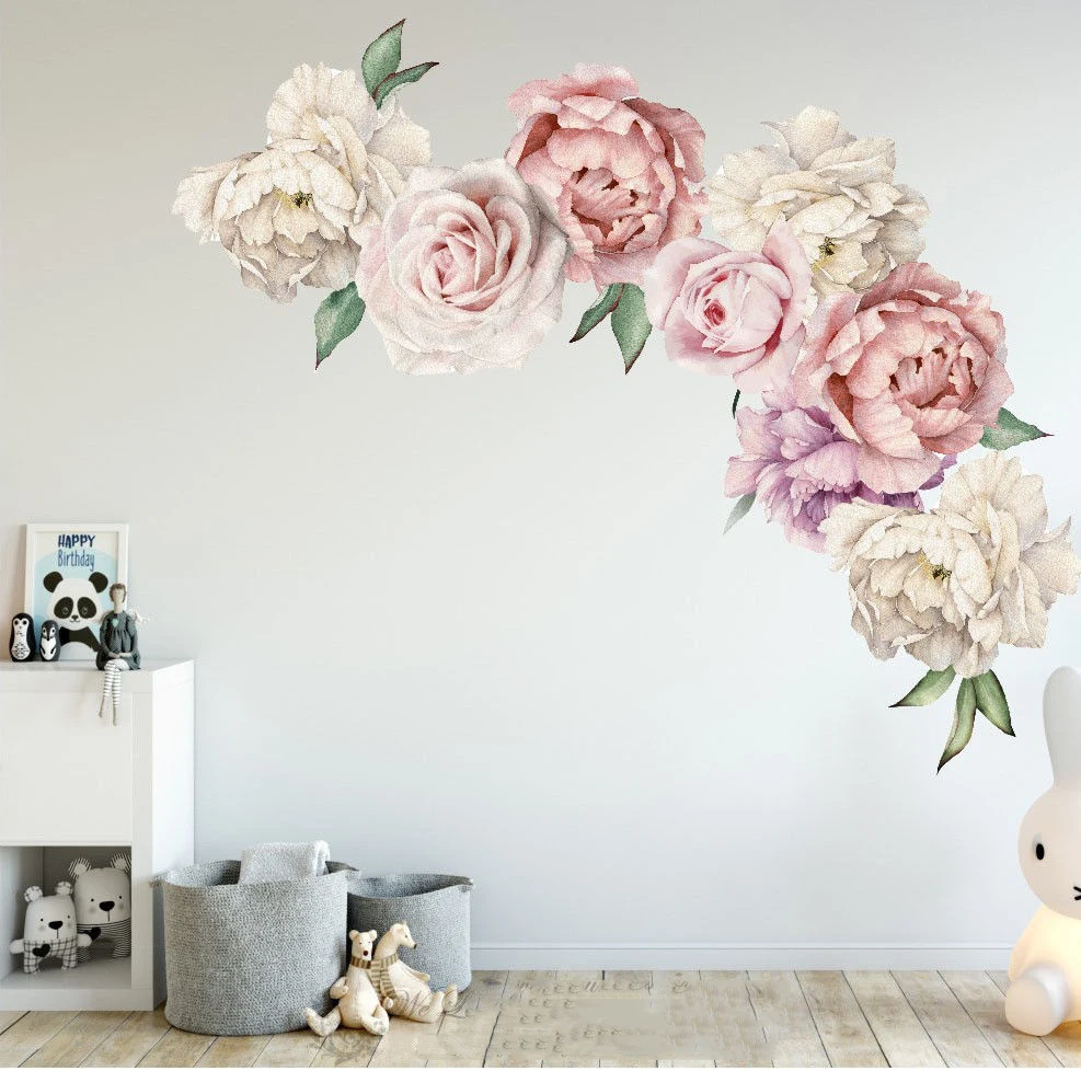 Colorful Peony Rose Flowers Wall Sticker Art Nursery Wall Decals Kids Room Home Decor Wedding Gift House Decoration Wall Decor
Colorful Peony Rose Flowers Wall Sticker Art Nursery Wall Decals Kids Room Home Decor Wedding Gift House Decoration Wall Decor