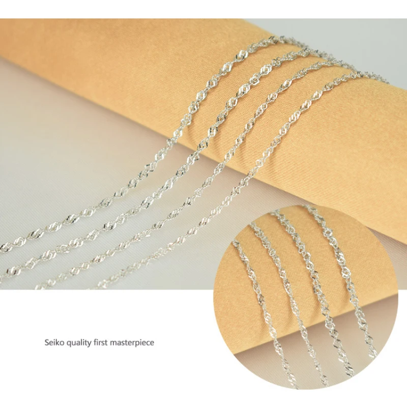 100% Real 925 Sterling Silver Twisted Singapore Water Wave Chain Choker Necklace Women Girls 1.5mm/2mm Wide Italy Silver Jewelry
100% Real 925 Sterling Silver Twisted Singapore Water Wave Chain Choker Necklace Women Girls 1.5mm/2mm Wide Italy Silver Jewelry