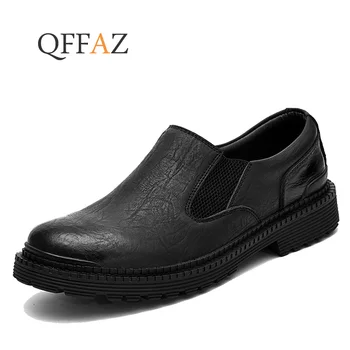 QFFAZ Genuine Leather Shoes Men Slip-on Black/Gray Oxford Shoes Business Casual Shoes Loafers Breathable Flats Shoes Men
QFFAZ Genuine Leather Shoes Men Slip-on Black/Gray Oxford Shoes Business Casual Shoes Loafers Breathable Flats Shoes Men