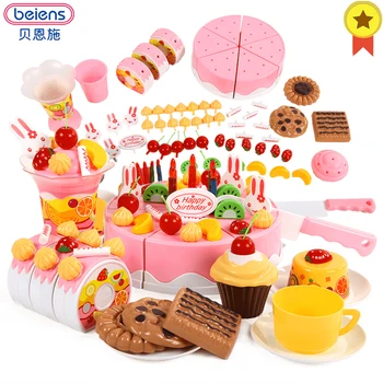 Kitchen Toys Pretend Play Birthday Cake 38-75pcs Beiens